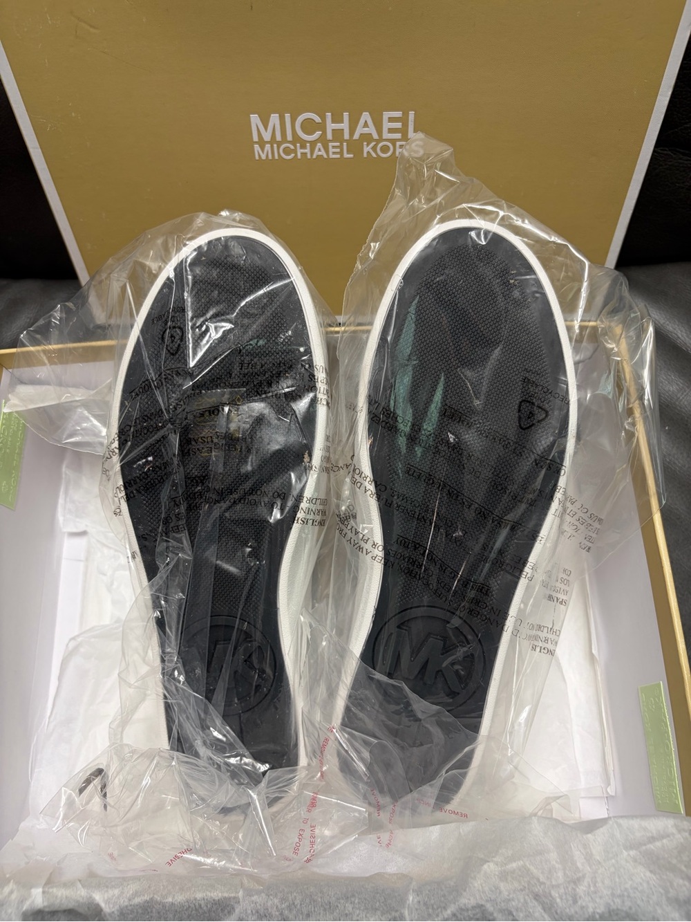 MICHAEL Michael Kors Willa Slip on Mule Metallic Silver & Gold Leather - Picture 3 of 14